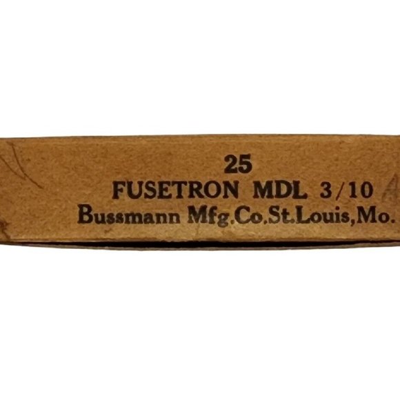 Fusetron Fuses Buss N4/10 250V & N3/10 125V Bussmann Mfg Co 25ct NOS New Box - Picture 6 of 16
